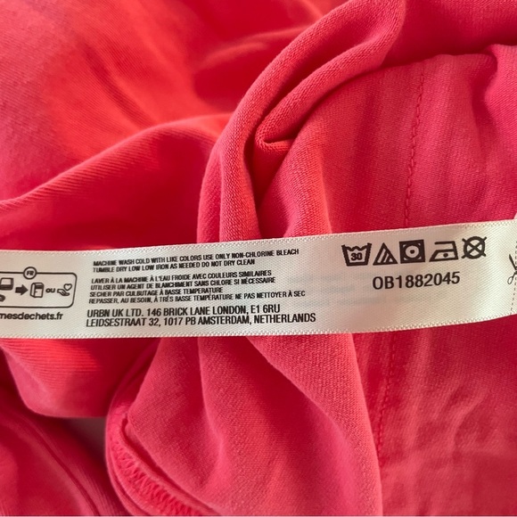 New! Free People FP Movement Coral Pink Hot Shot Tee Romper - 20918 - Picture 7 of 8